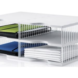STYRO Ablagesystem styrobig duo 228-0202 grau/transparent 4 Fächer