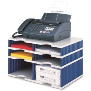 STYRO Ablagesystem styrodoc duo 268-20222 grau/blau 6 Fächer