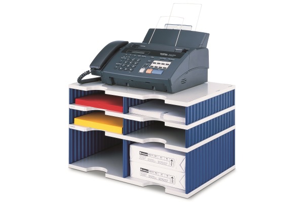 STYRO Ablagesystem styrodoc duo 268-20222 grau/blau 6 Fächer