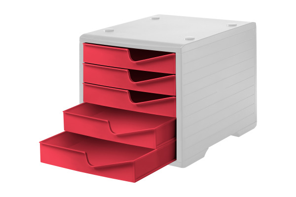 STYRO Styroswingbox 275-8430 grau/cranberry 5 Schubladen – Bild 2