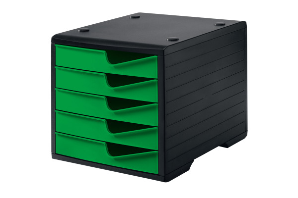 STYRO Styroswingbox 275-8430 schwarz/gecko 5 Schubladen