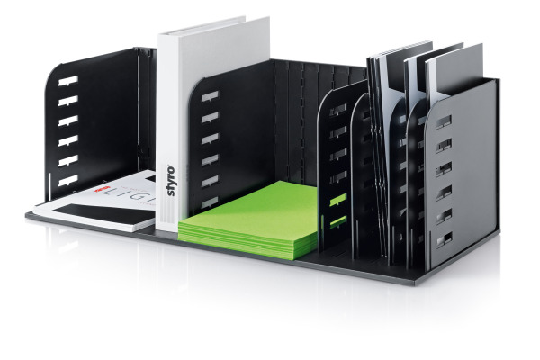 STYRO Ablagesystem styrorac 282-03007 schwarz/schwarz 8 Wände