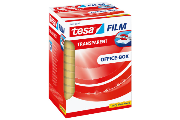 TESA Film Officebox 12mmx66m 574030000 Transparent 12 Stück – Bild 2