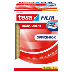 TESA Film Officebox 12mmx66m 574030000 Transparent 12 Stück