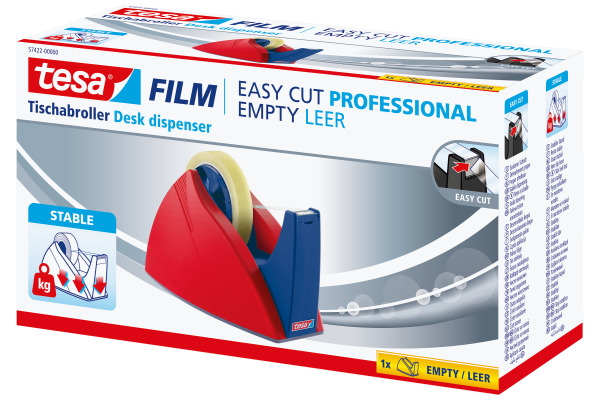 TESA Tischabroller EasyCut 66mx25mm 574220000 rot/blau – Bild 4