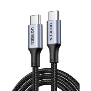 UGREEN Fast ChargingCable 100W Max 70427 5A,USB-C-USB-C,PD,Black 1m