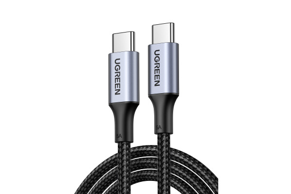 UGREEN Fast ChargingCable 100W Max 70427 5A,USB-C-USB-C,PD,Black 1m