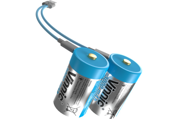 VINNIC USB Rech. Batt. C Type-C VPRB-UCC- 3000mAh,Case,2pcs.