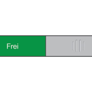 BEREC Türschild 37,4x152mm 314.087 Alu, Frei-Besetzt