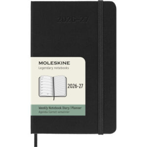 MOLESKINE Wochen-Notizkalender 26/27 DHB18WN2Y 18M liniert HC schwarz 9x14cm