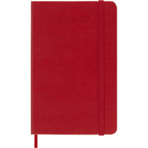 MOLESKINE Wochen-Notizkalender 26/27 DHF218WN2 18M liniert HC rot 9x14cm