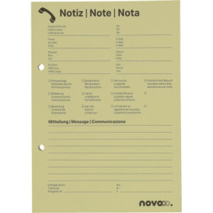 NOVOOO Telefonblock A5 694725 gelb, 65g, 80 Blatt 5 Stück