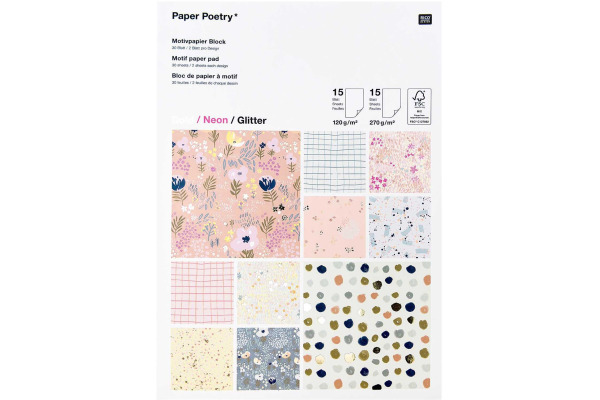 RICO DESI Motiv Block A4 0 Crafted Nature 120g, 30 Blatt