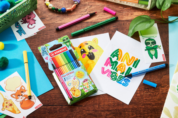 STABILO Fasermaler Pen 68 1mm 668/8-07 Animal Vibes 8 Stück – Bild 2