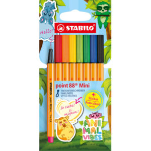 STABILO Fineliner Point 88 Mini 0.4mm 688/8-07 Animal Vibes 8 Stück