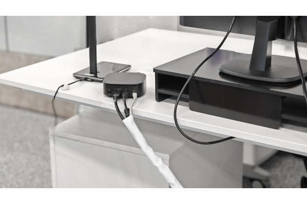 STEFFEN Kabelschlauch Fast Cover 1.8m 06 26420 weiss, Klettverschluss – Bild 4