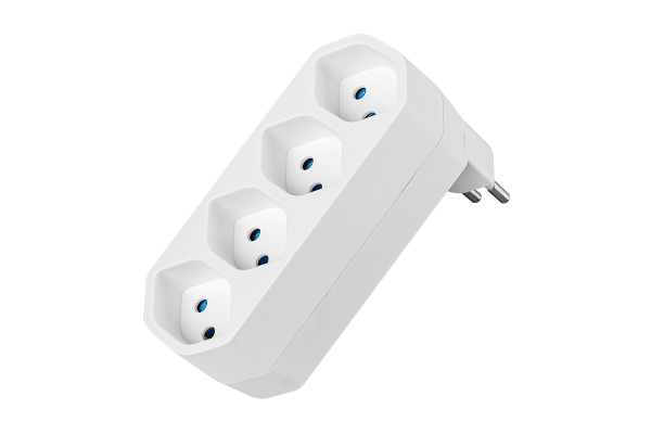 STEFFEN Mehrfachstecker Manta 14 97 104 weiss, drehbar