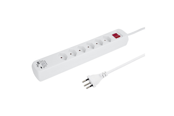 STEFFEN Steckdosenleiste Power Easy 50 00061 weiss, 1.5m