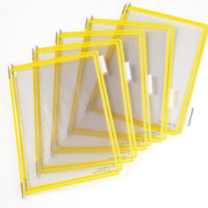 TARIFOLD T-Display Drehtasche A4 114004 PVC inkl. 5 Tabs gelb 10 Stk.