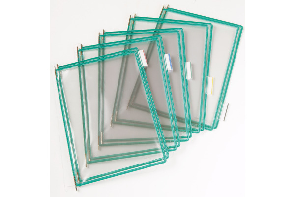 TARIFOLD T-Display Drehtasche A4 114005 PVC inkl. 5 Tabs grün 10 Stk.