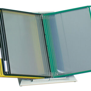 TARIFOLD T-Display Tischständer A4 434209 grau inkl. 20 Taschen