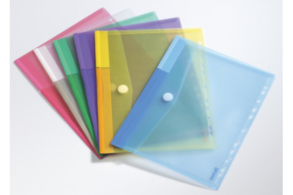 TARIFOLD Klettverschluss-Tasche A4 510229 rPP assortiert 12 Stück