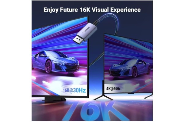 UGREEN Cable DisplayPort 2.1 16K 15383 1m, Black,BB – Bild 2