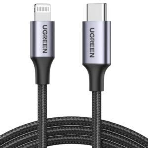 UGREEN Cable USB-C-Lightning PD 60759 1m,Fast Charging,3A Max,Bl.