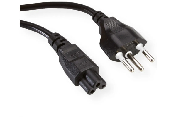 VALUE Netzkabel Black 19.99.209 T12 auf C5, 3polig 1m – Bild 2