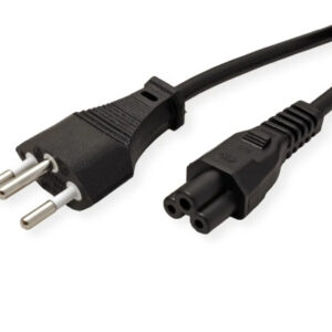 VALUE Netzkabel Black 19.99.209 T12 auf C5, 3polig 1m