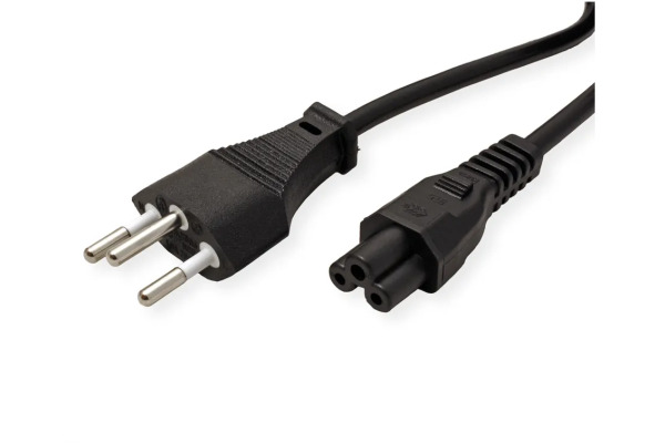 VALUE Netzkabel Black 19.99.209 T12 auf C5, 3polig 1m