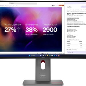 Lenovo Monitor ThinkVision P40WD-40 (IPS, Thunderbolt 4, DisplayPort, HDMI, RJ45)