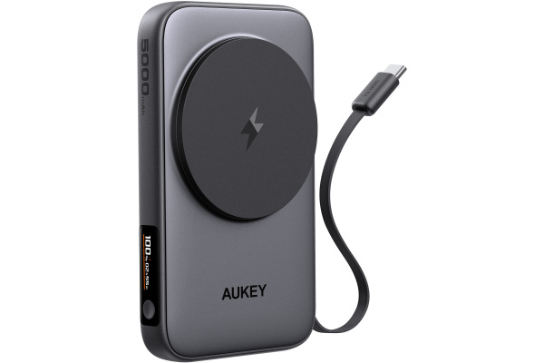 AUKEY MagFusion Reel 5000mAh PB-MS11 PB,Qi2 Wirel.Retract.Cable