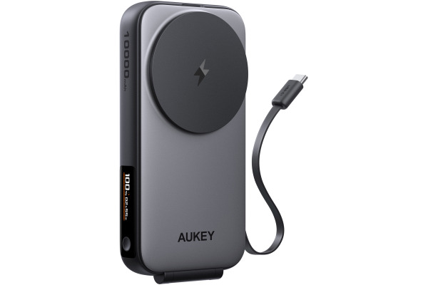 AUKEY MagFusion Reel 10000mAh PB PB-MS12 Qi2.2,25W,Wirel.Retractable