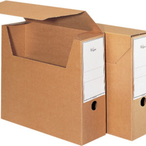 BÜROLINE Ablegeschachtel Snap A4 1836 braun, mit Etiketten