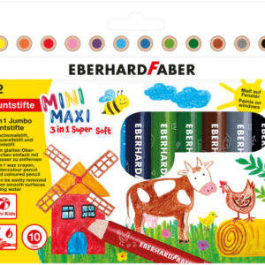 EBERHARD Farbstift Jumbo MiniMaxi 3in1 518912 12 Farben