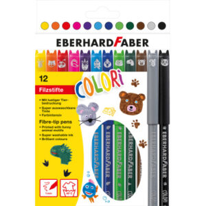 EBERHARD Filzstifte Colori 1mm 551112 Animal 12 Stück