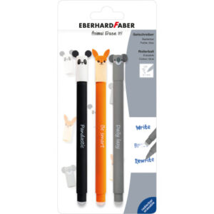 EBERHARD Gelschreiber Erase It 0.7mm 582123 Animal 3 Stück