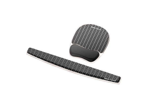 FELLOWES Handgelenkauflage Photo 9653601 s/w zick-zack, für Tastatur – Bild 3