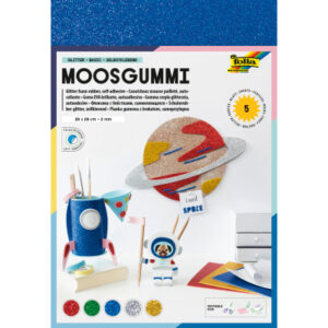 FOLIA Moosgummi 20x29cm 231919 Basic Glitter, ass. 5 Blatt
