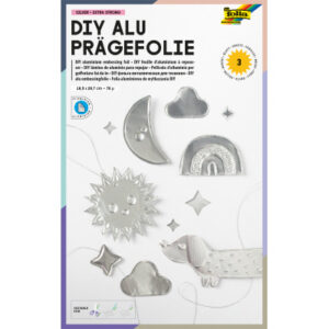 FOLIA     DIY Alu Prägefolie   18x29.7cm 522       silber, extra strong   3 Blatt