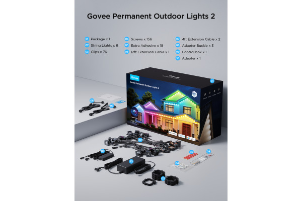 GOVEE LED Lichterkette 30m H705E311 Outdoor, Matter – Bild 2