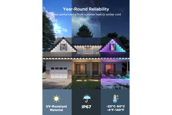 GOVEE LED Lichterkette 30m H705E311 Outdoor, Matter – Bild 3