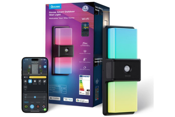 GOVEE Aussenwandleuchte H7078CD1 schwarz, Matter, mit Sensor