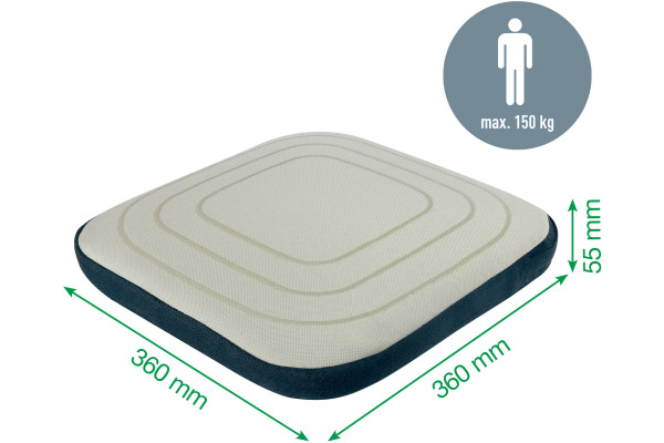 LEITZ Sitzkissen Ergo Active 654000-85 hellgrau mit Stoffbezug – Bild 4