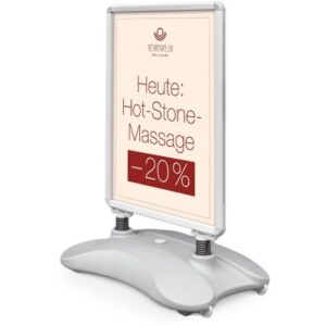 DEFLECTO Kundenstopper Outdoor A1 PPA100S silber 78.5x113cm