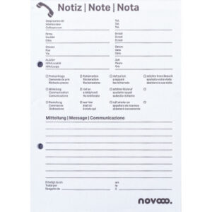 NOVOOO Telefonblock A5 731510 weiss, 65g 5x80 Blatt
