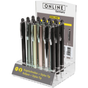 ONLINE Acryl Display Kugelschreiber 34356/18 Stylus XL, sortiert