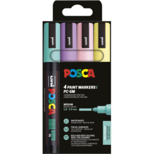POSCA Marker 1.8-2.5mm PC5M4PSET 4 Stück, assortiert