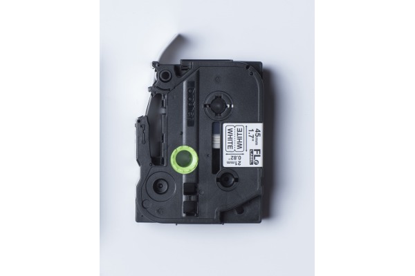 PTOUCH Einzelfähnchen schwarz/weiss FLE-2511 PTP900W 21mmx45mm – Bild 2